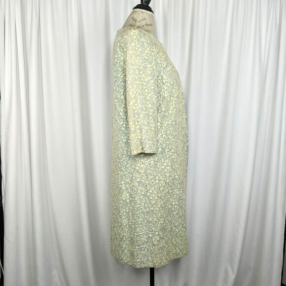 Vintage Gibson Bayh Pea Coat Small Blue Embroidered Cream - Picture 8 of 10